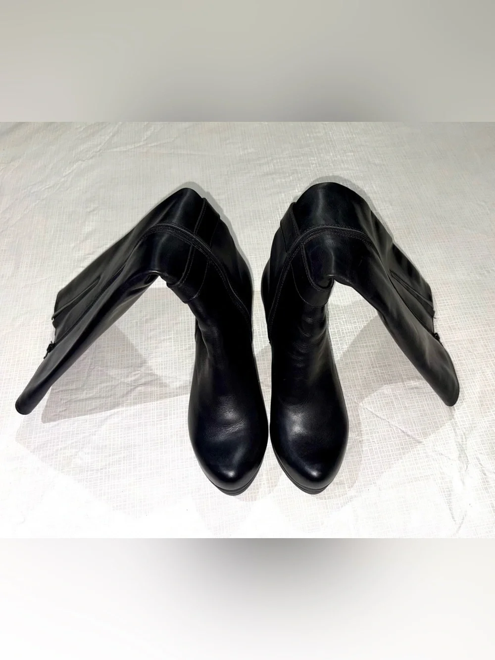 La Canadienne New Sz 6 M Black Knee High Heeled Platform Boots Canada